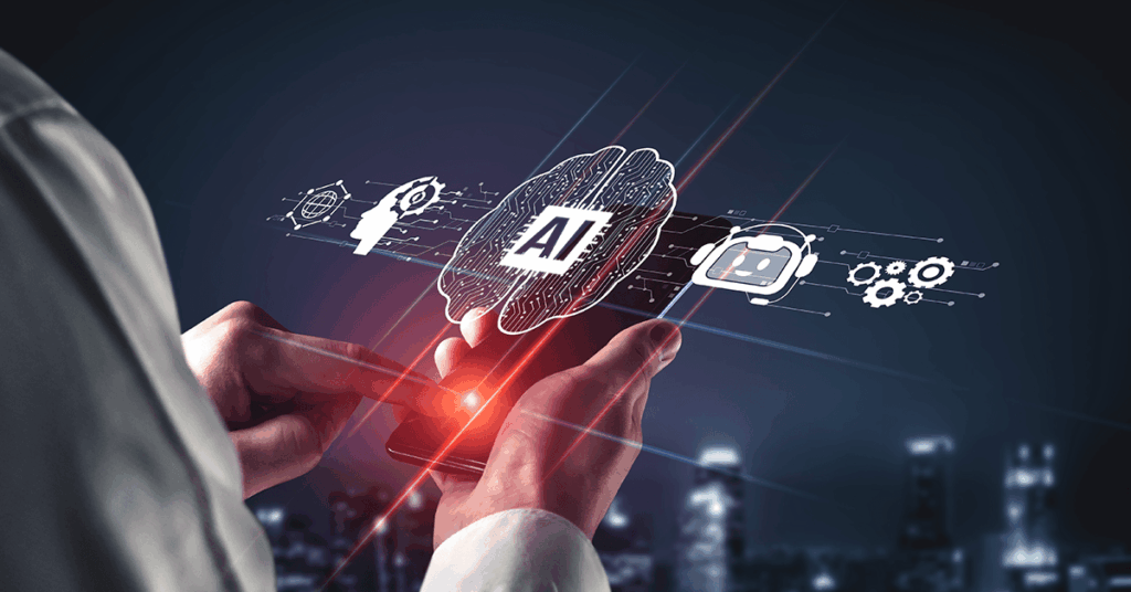 Future AI digital marketing concept